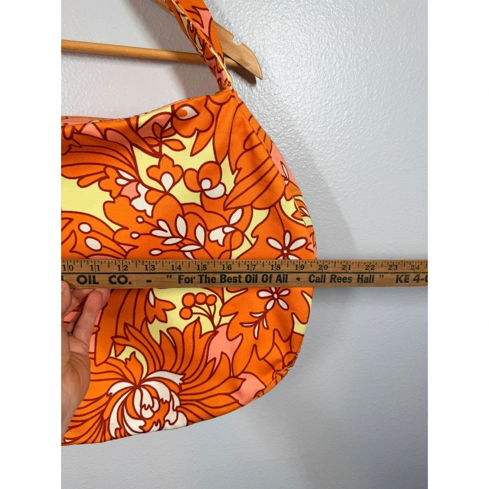 Amy Butler Shoulder Bag Women's Rowan Sweet Life Orange Floral Hobo Retro Canvas